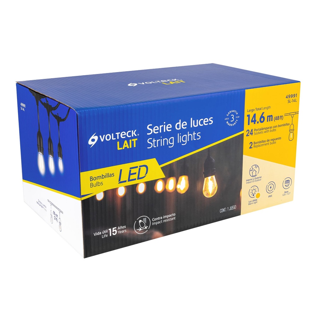 [49991] SERIE DE 24 LUCES DE LED PARA EXTERIOR- 14.6 M