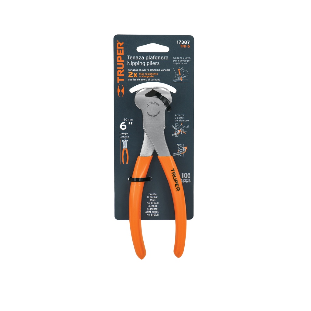 [17387] TENAZA PLAFONERA INDUSTRIAL 6", TRUPER