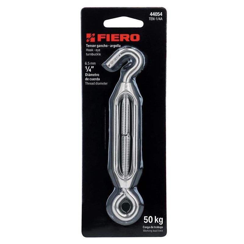 [44054] TENSOR ZINC 1/4 PLG. GANCHO ARGOLLA FIERO