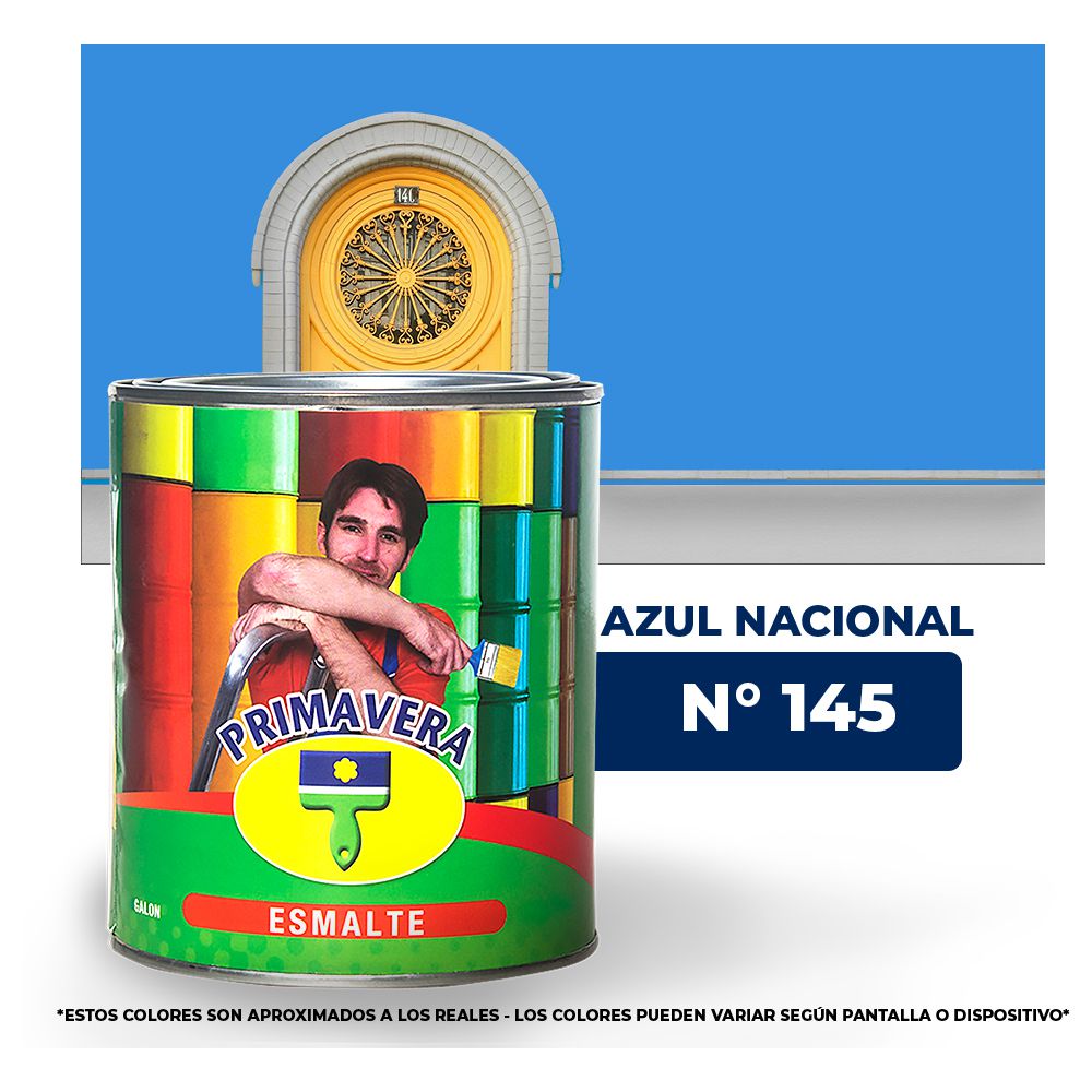 [145-01] PINTURA PRIMAVERA ACEITE AZUL NACIONAL GALON